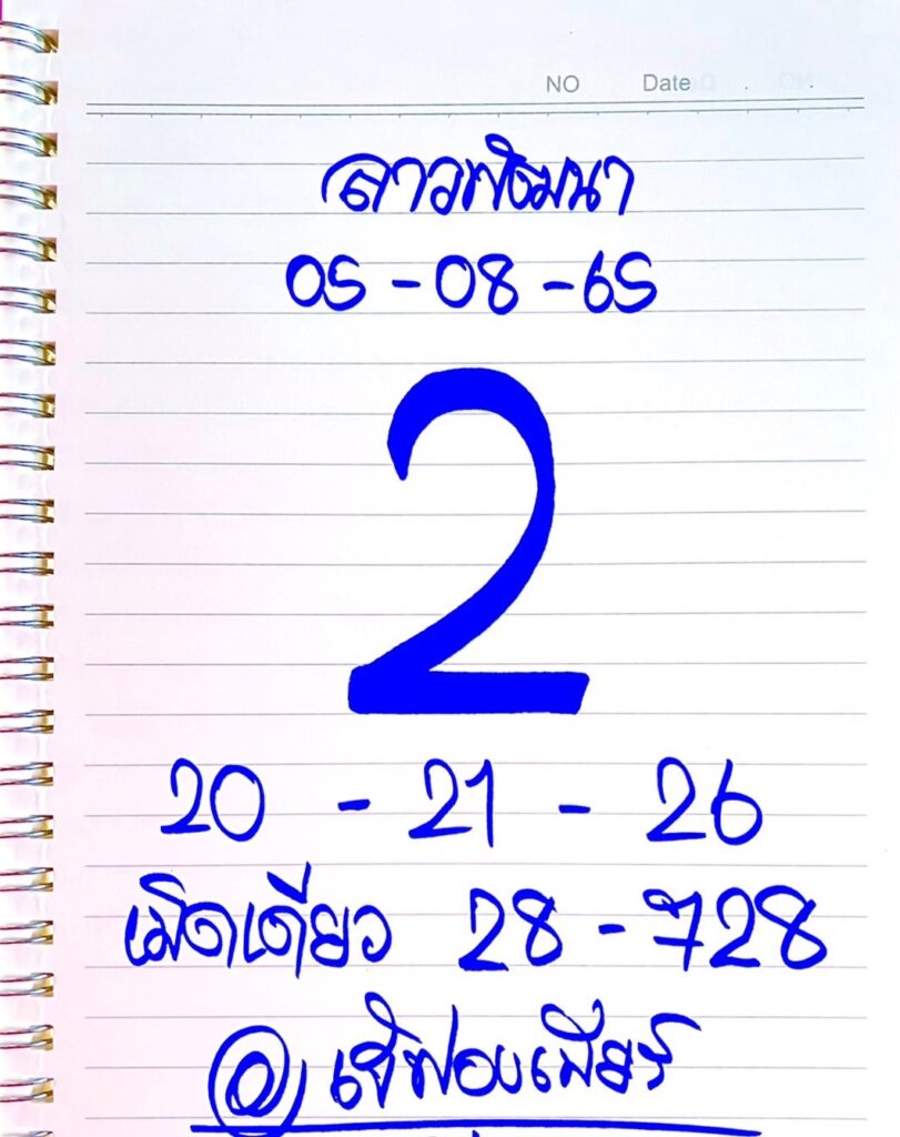 ภาพเลขเด็ดงวดนี้ - เจ๊ฟองเบียร์ หวยซองลาวฟรี วันที่ 5 สิงหาคม 2565