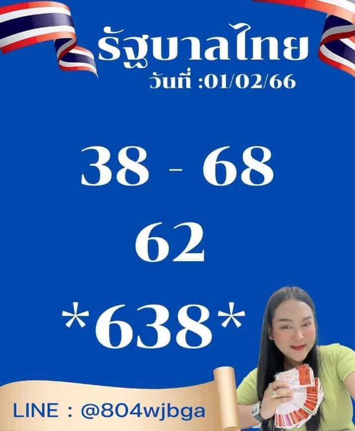 เลขเด็ด หวยรัฐบาลไทย งวดนี้ "เจ๊นุ๊กบารมีมหาเฮง" วันที่ 1/2/2566